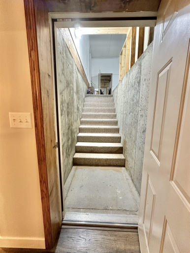 Garage Access from basement, as well as upstairs laundry room.