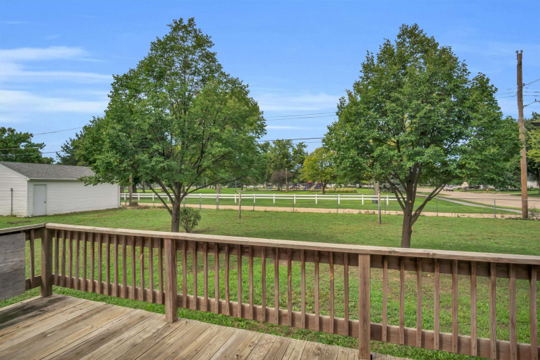 Deck is off dining area